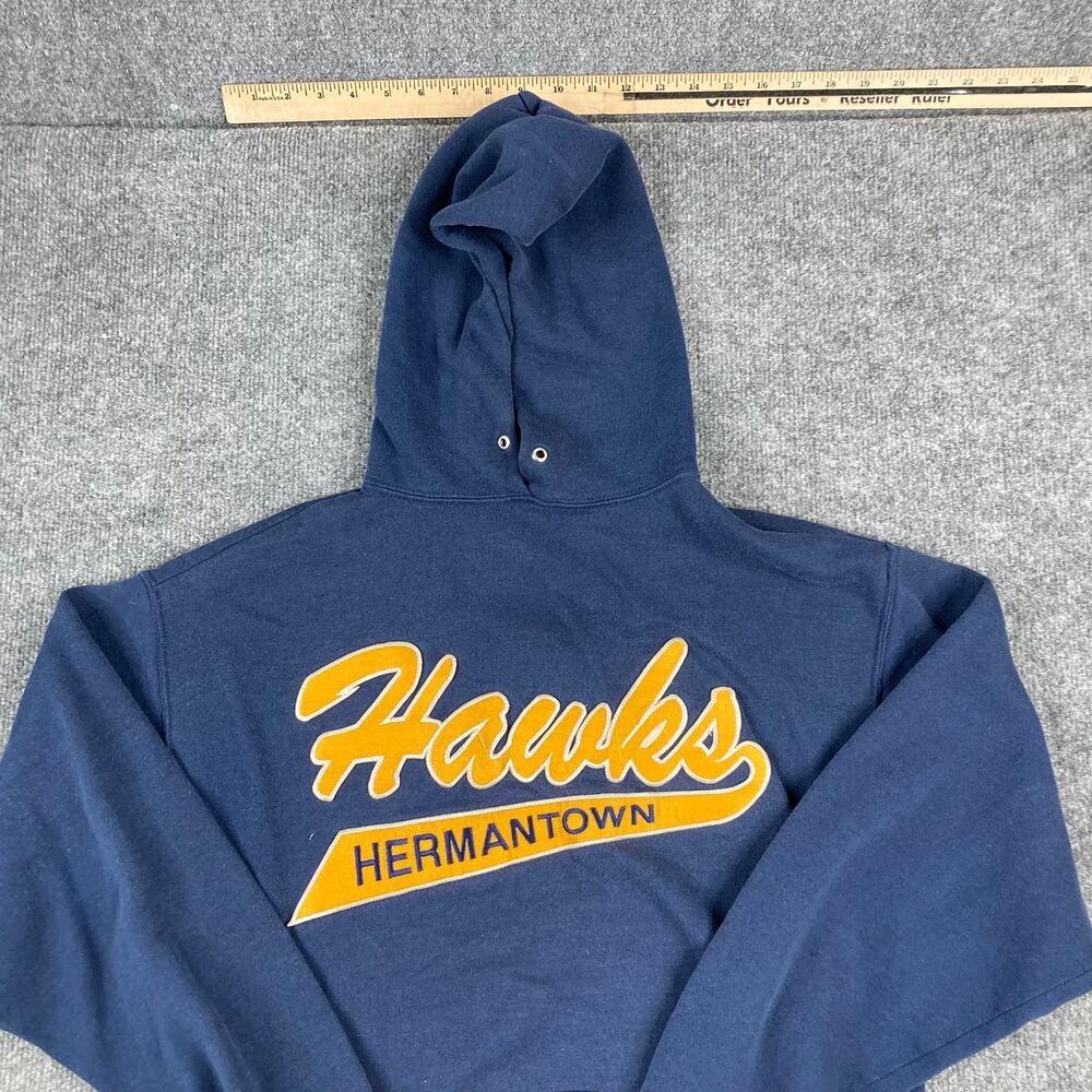 Eagle USA Hoodie Mens Size L Navy Hawks Hermantown Graphic Pullover